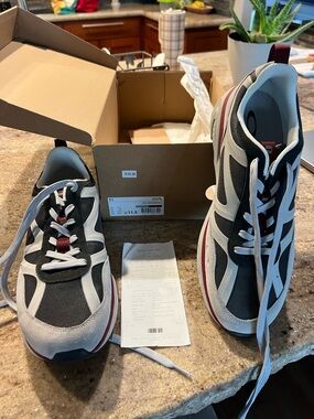 Oakley Men’s Athletic Shoes - Gray, White & Red Accent
